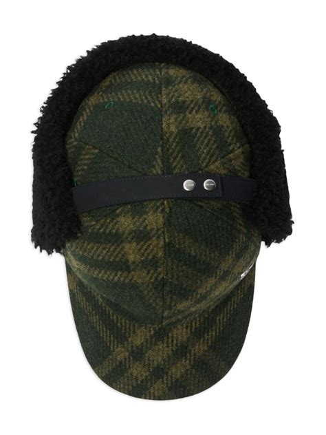 burberry scally cap|Shearling Trim Corduroy Trapper Cap in Black .